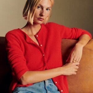 Sezane Gaspard Cardigan in Red (Small)
